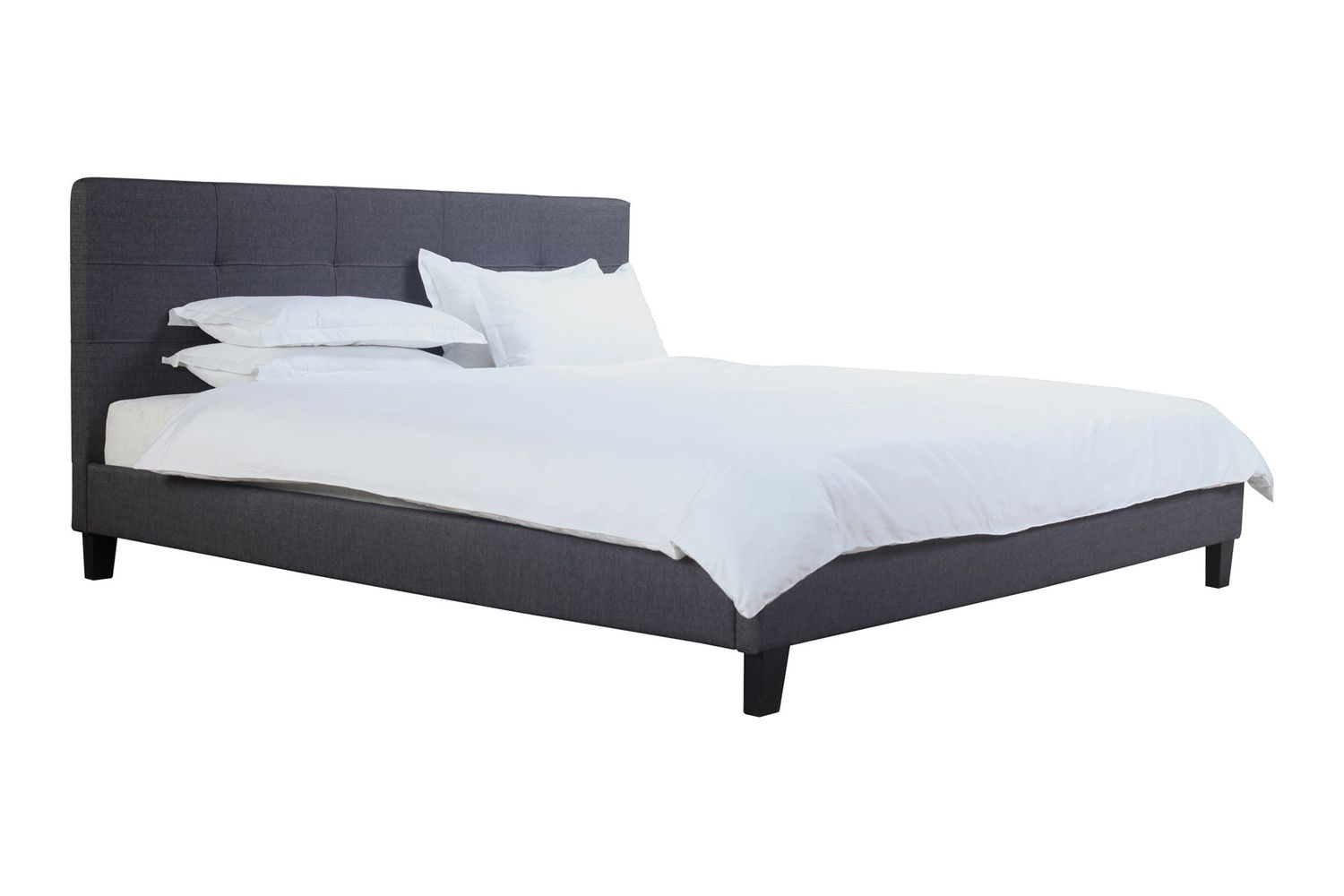 Moe's Eliza Contemporary Queen Size Bed - Dark Gray