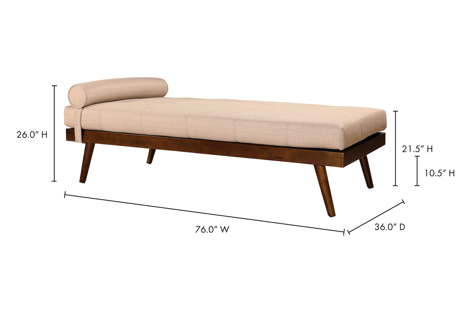 Moe's - Alessa Daybed in Brown