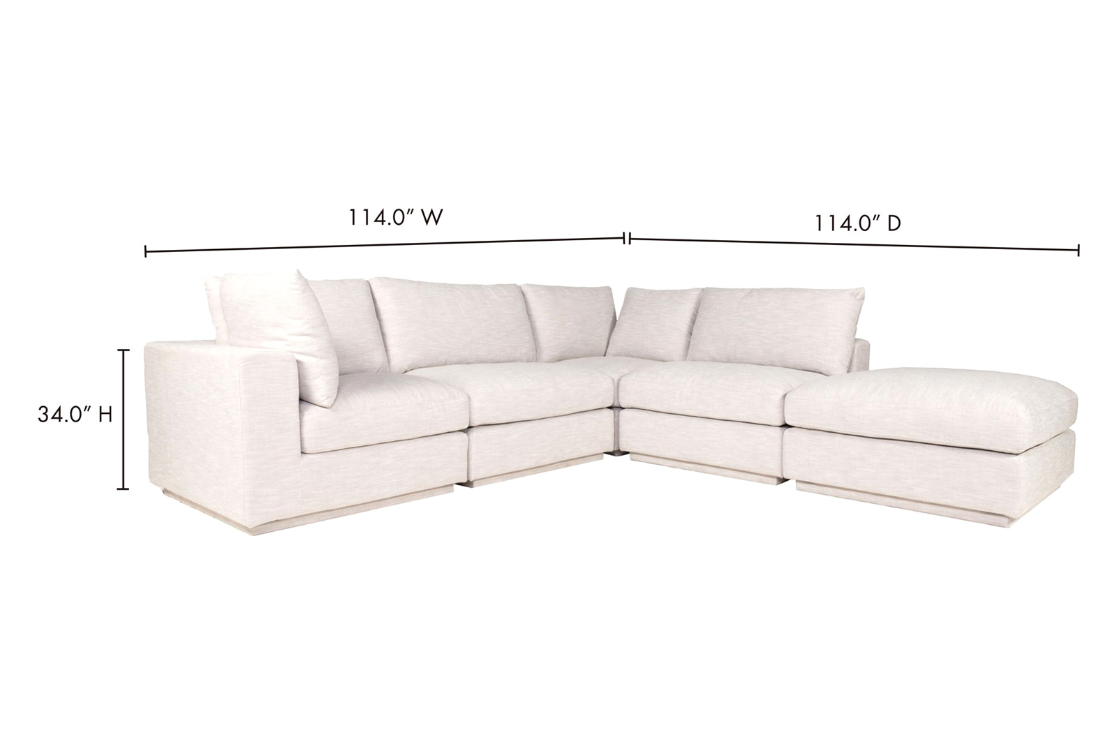 Moe's - Justin Dream Modular Sectional in Beige