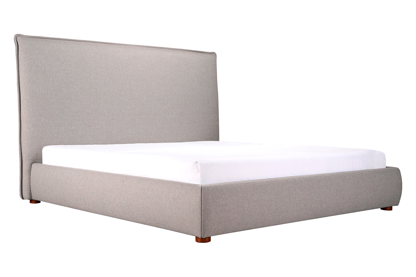 Moe's Luzon Bed Tall Headboard - Graystone, Queen