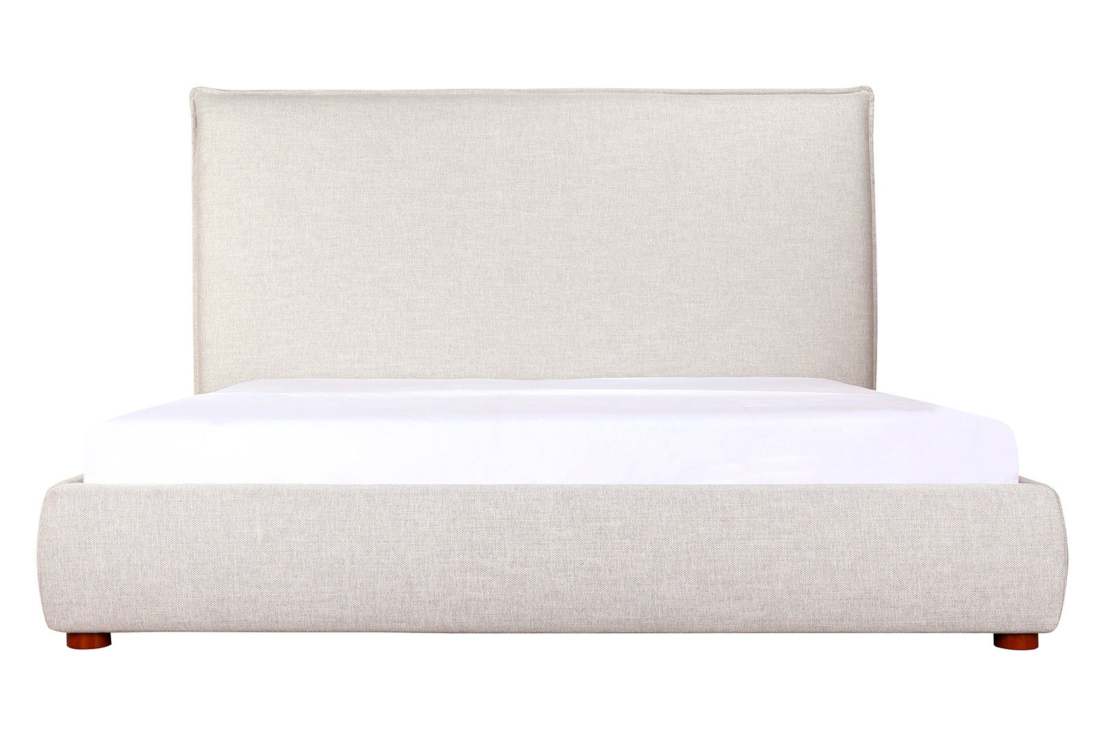 Moe's Luzon Bed Tall Headboard - Light Gray, King