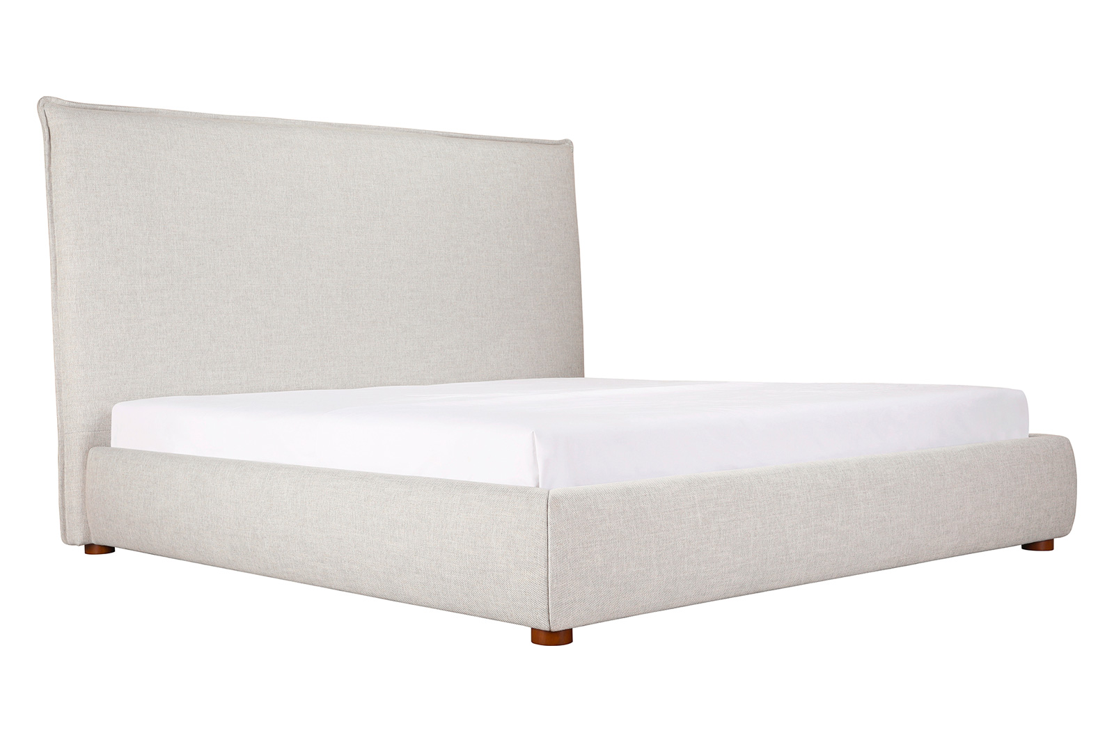 Moe's Luzon Bed Tall Headboard - Light Gray, King