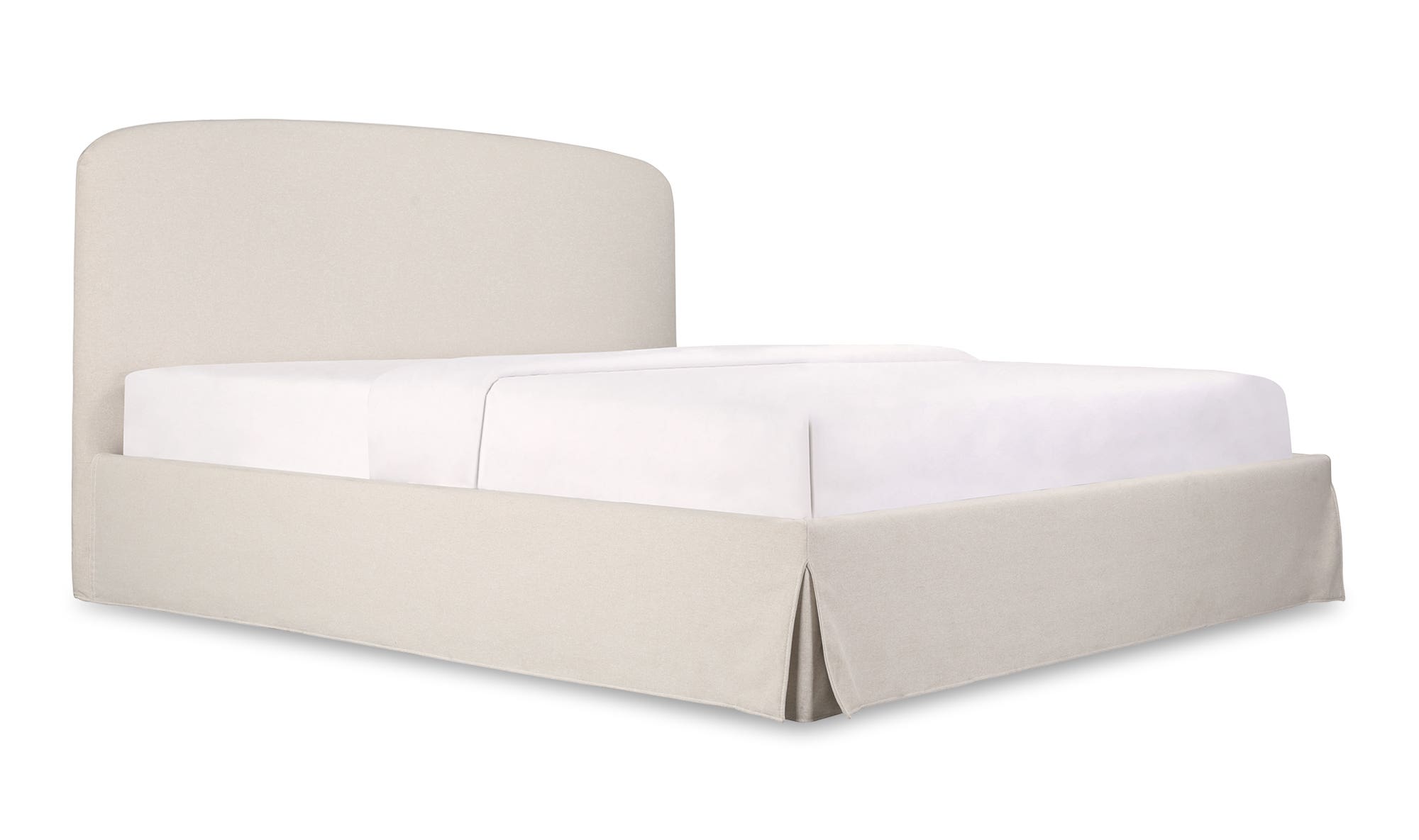 Moe's Joan Contemporary Queen Size Storage Bed - Cream