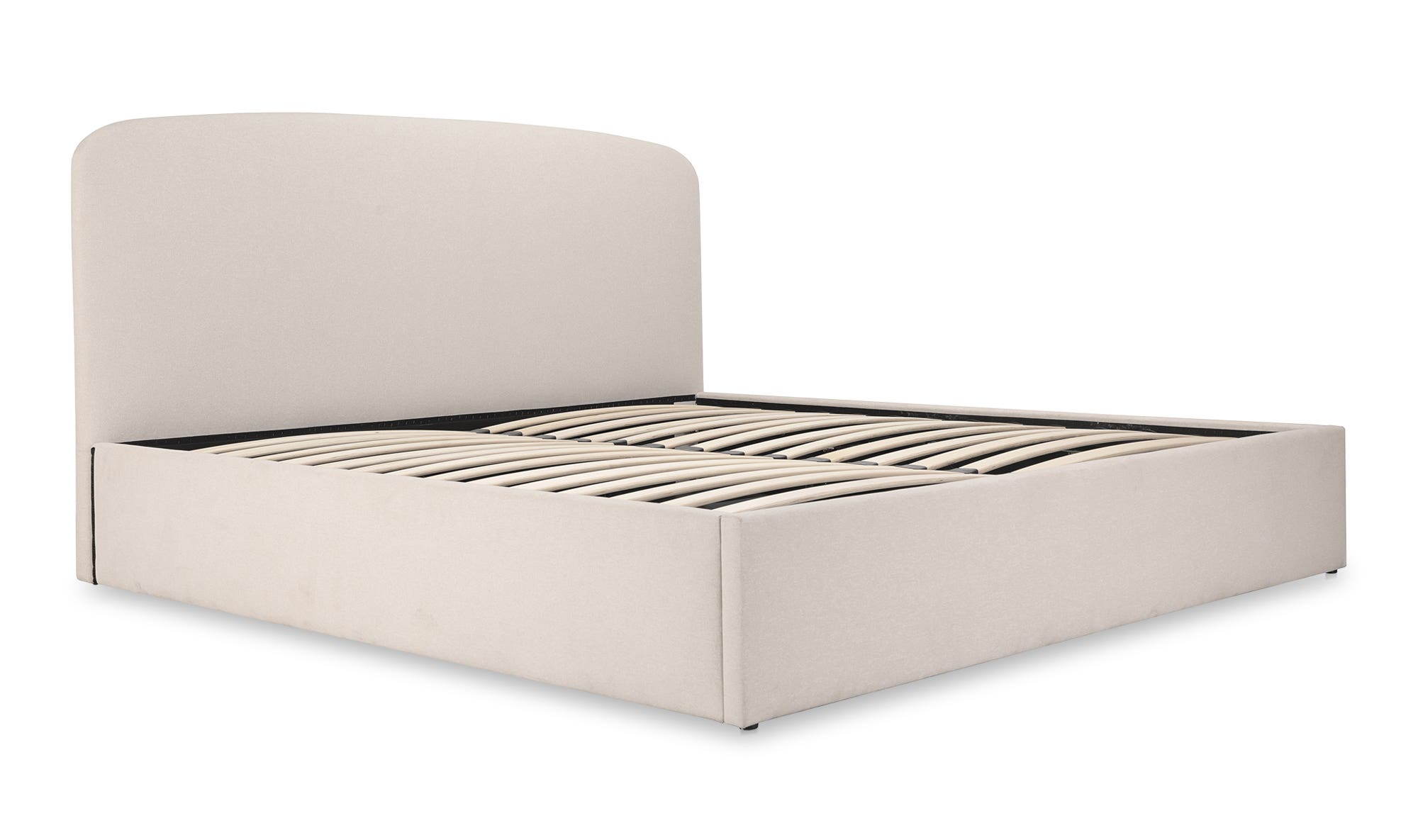 Moe's Joan Contemporary Queen Size Storage Bed - Cream