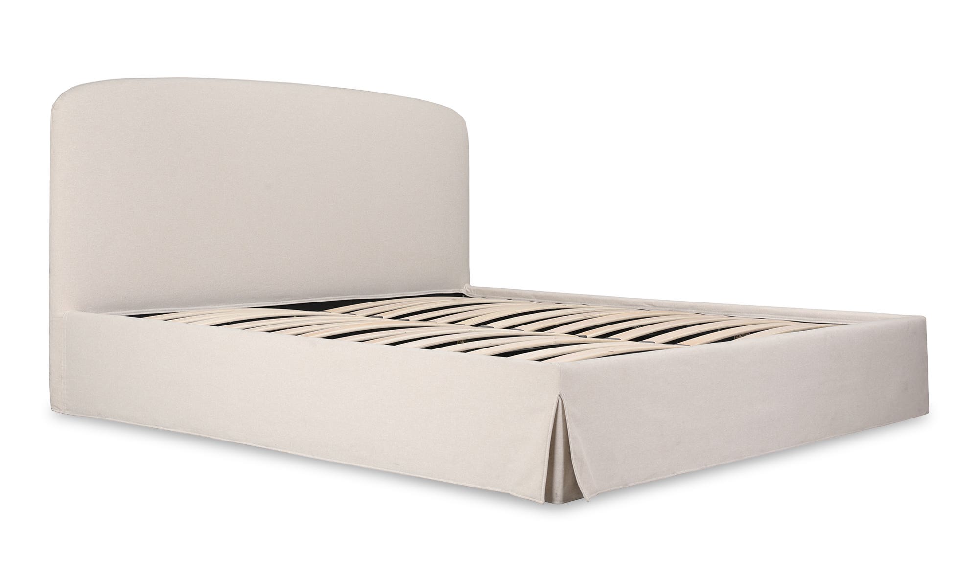 Moe's Joan Contemporary King Size Storage Bed - Cream