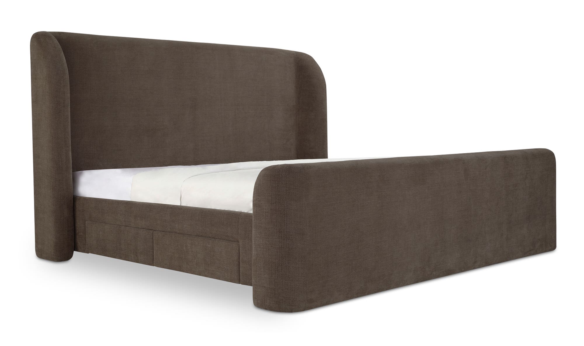 Moe's Sophia Contemporary Queen Size Bed - Brown