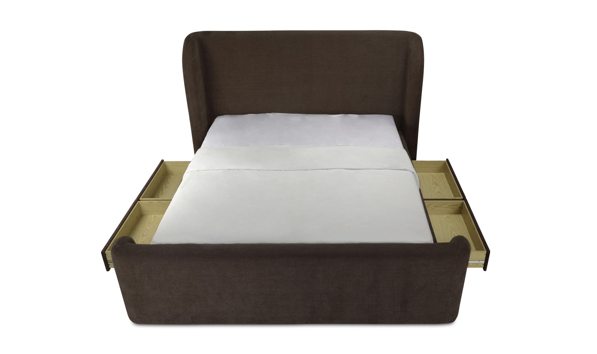 Moe's Sophia Contemporary Queen Size Bed - Brown