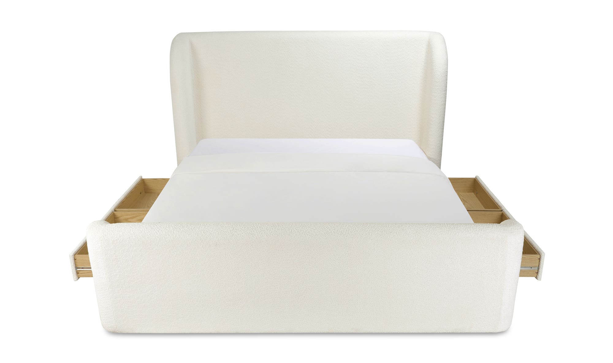 Moe's Sophia Contemporary Queen Size Bed - Cream