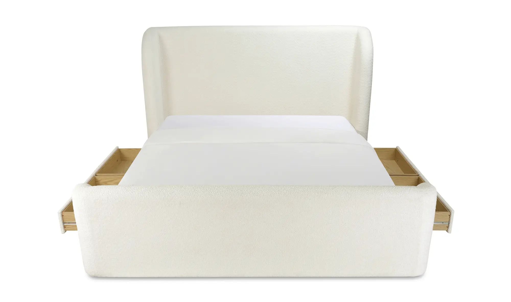 Moe's Sophia Contemporary King Size Bed - Cream