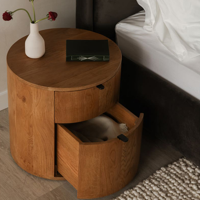 Moe's Theo Scandinavian 2-Drawer Nightstand - Natural