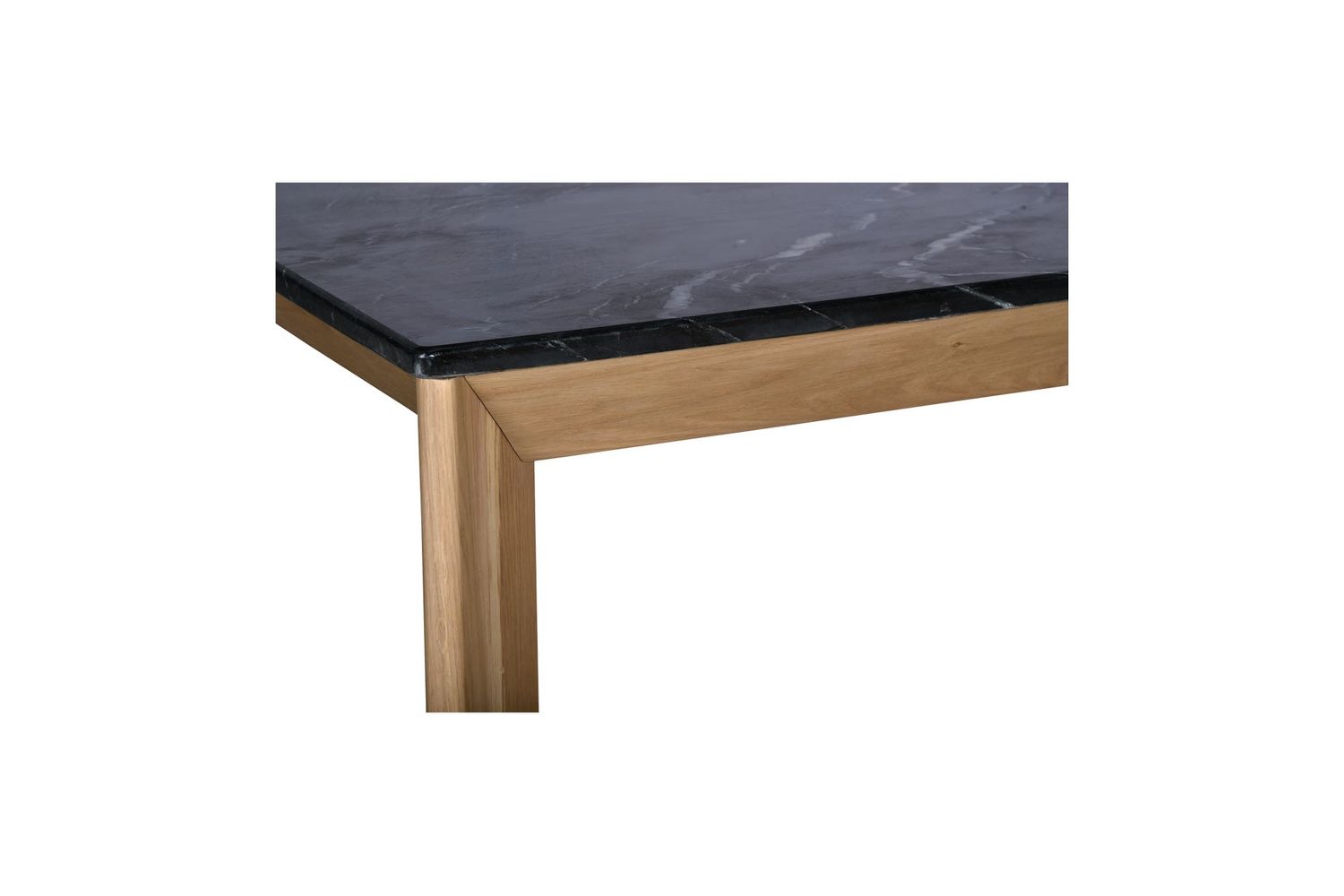 Moe's Angle Modern Marble Rectangular Dining Table - Black, Small