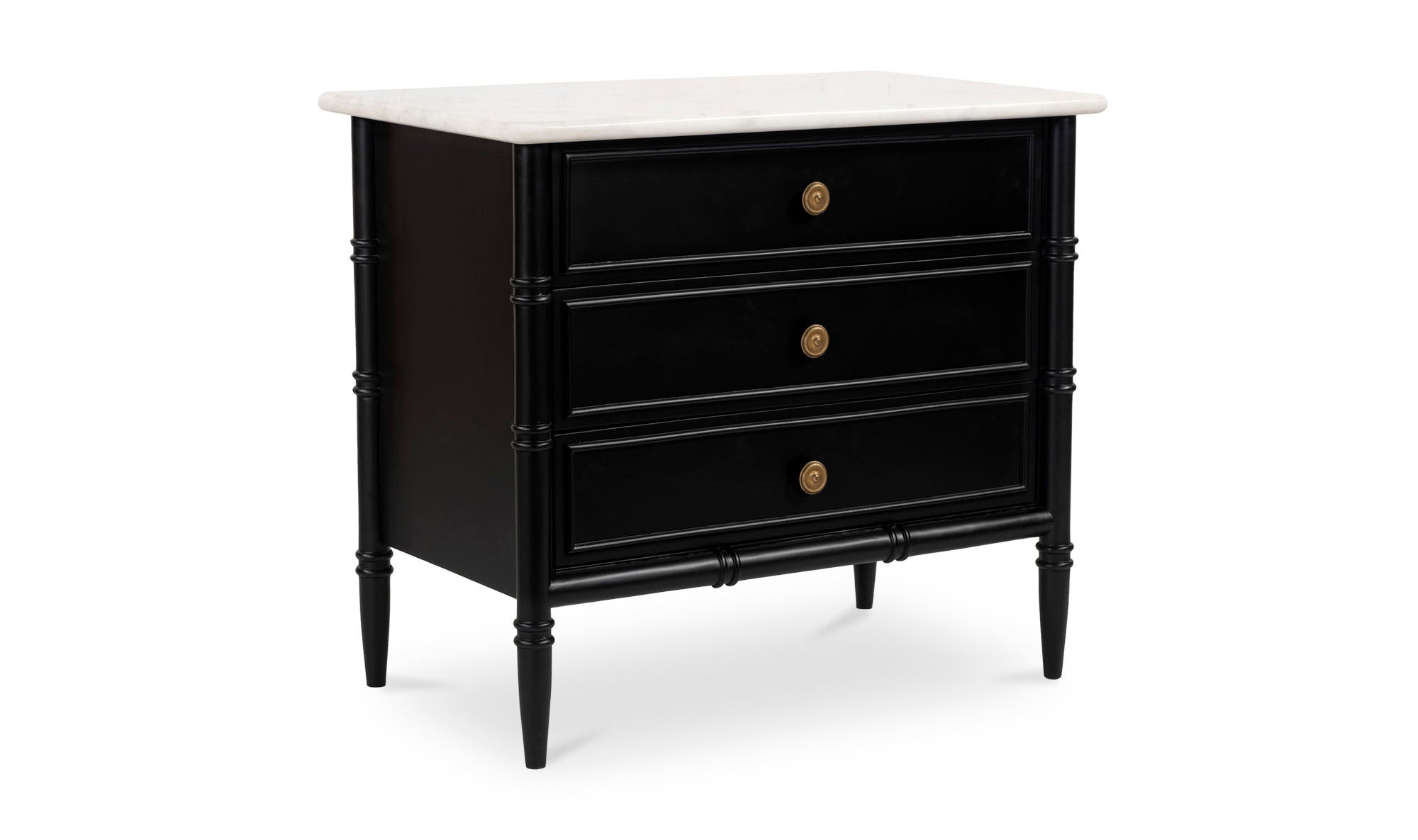 Moe's - Eleanor Rustic 1 Drawer Nightstand in Black