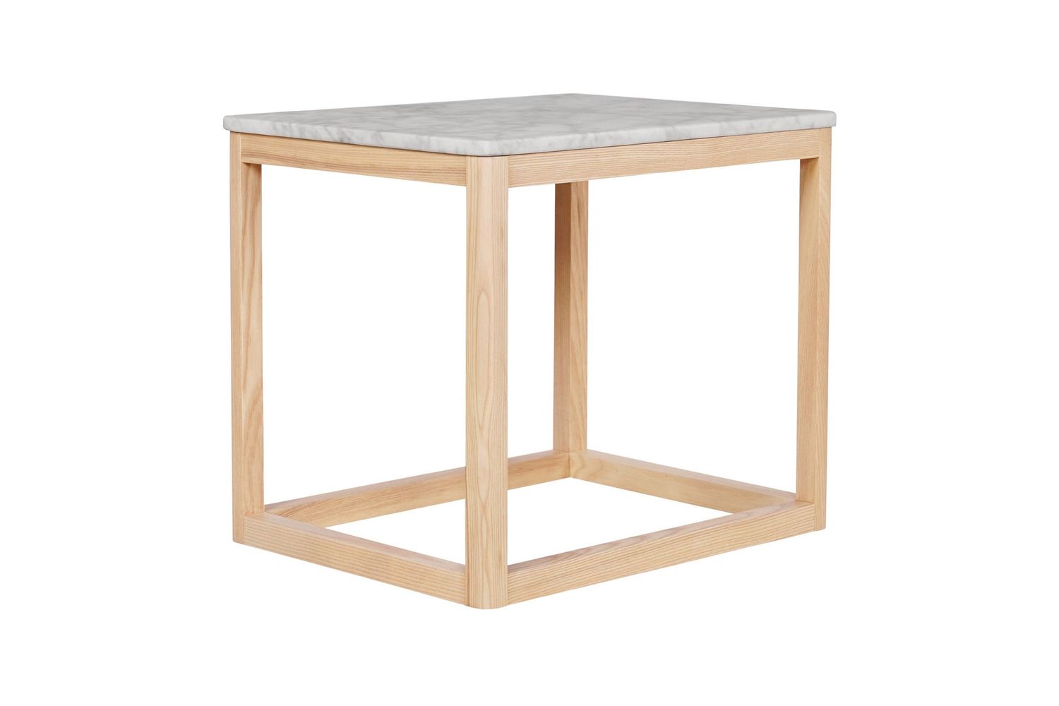 Moe's Ellis Modern Side Table - Natural, Marble/Wood