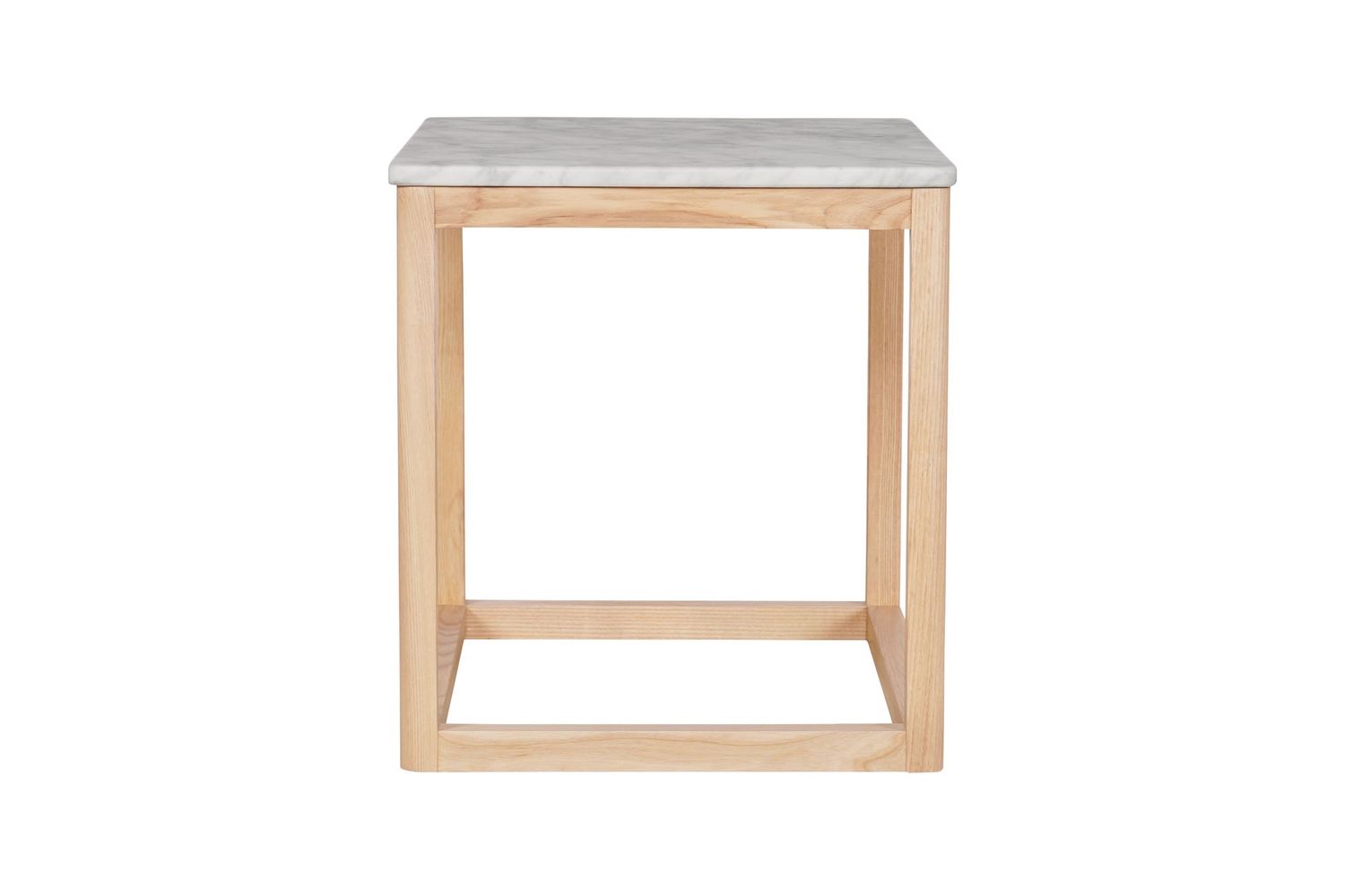 Moe's Ellis Modern Side Table - Natural, Marble/Wood