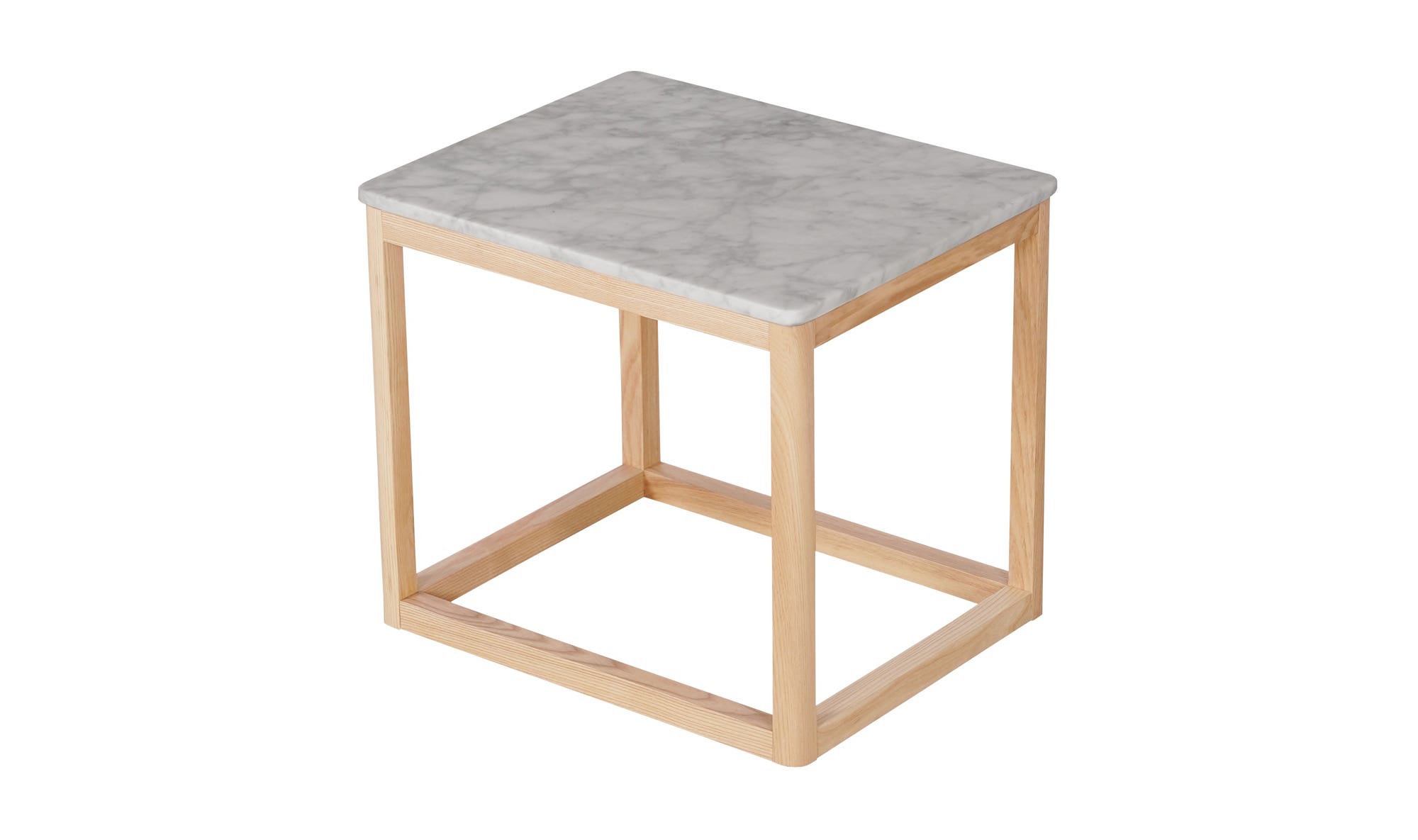 Moe's Ellis Modern Side Table - Natural, Marble/Wood