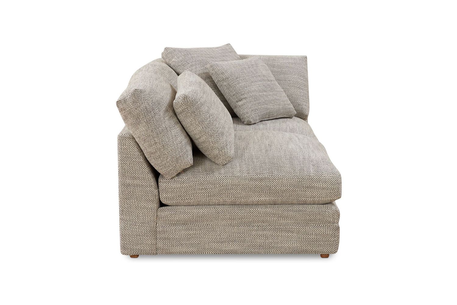 Moe's Malin Modern One Arm Right Facing Sofa - Light Gray