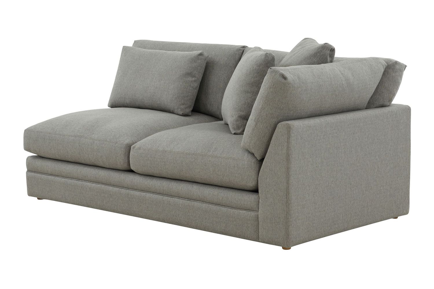 Moe's Malin Modern One Arm Right Facing Sofa - Gray