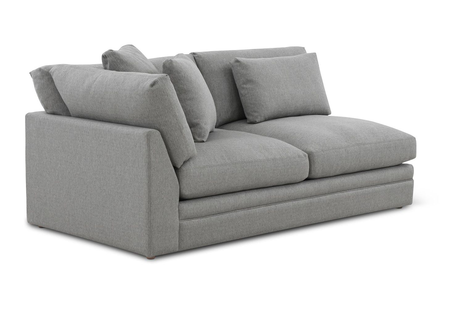 Moe's Malin Modern One Arm Left Facing Sofa - Gray