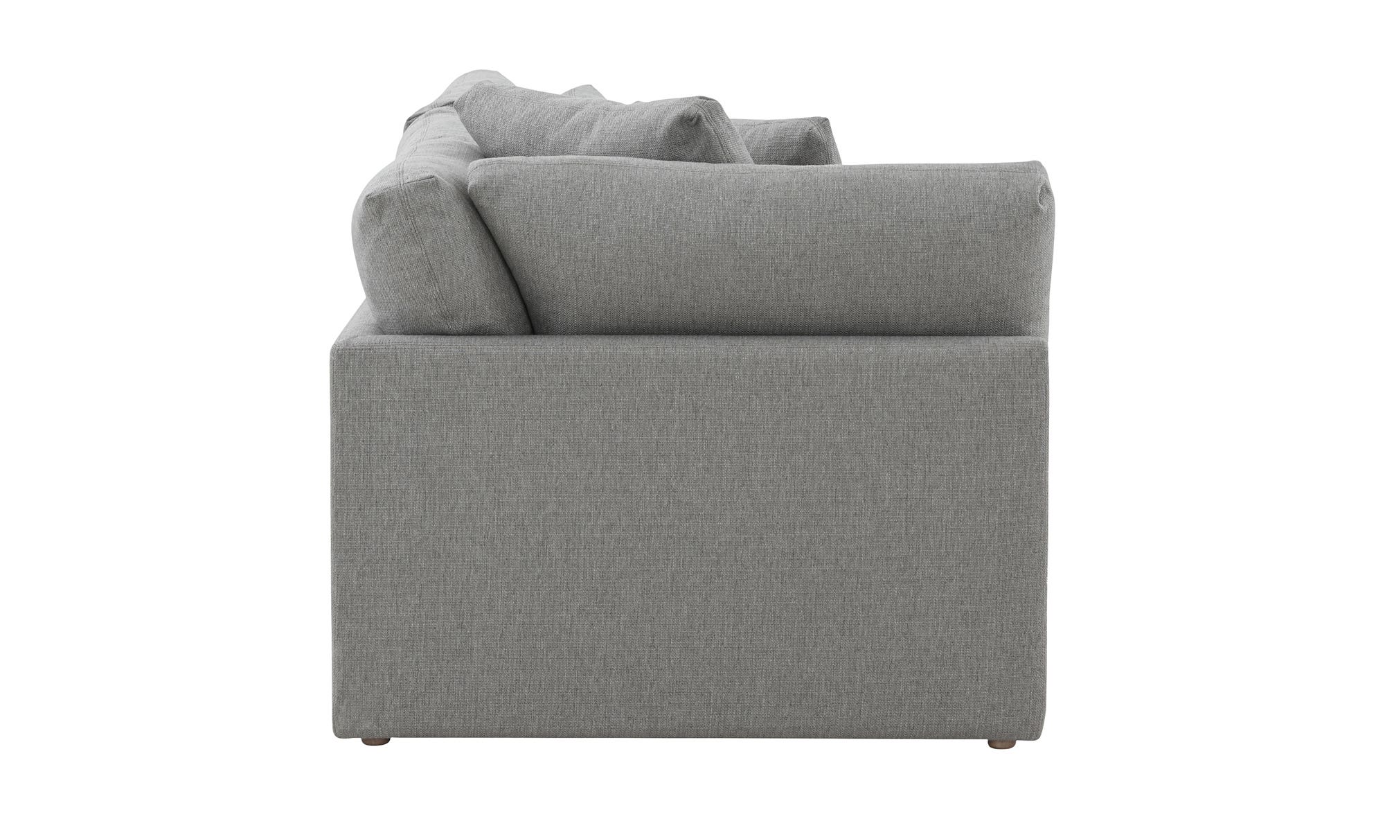 Moe's Malin Modern One Arm Left Facing Sofa - Gray