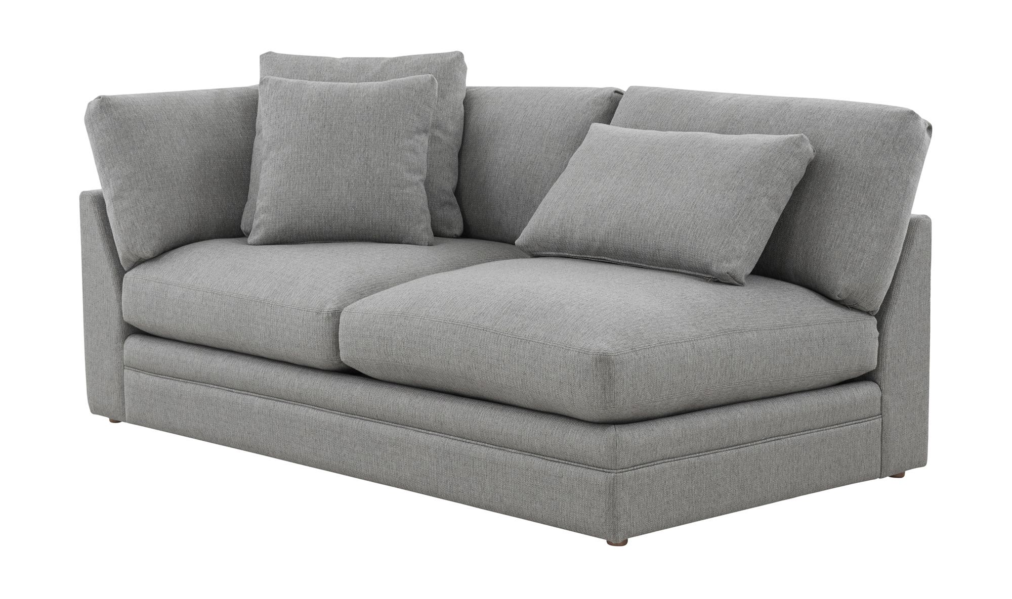 Moe's Malin Modern One Arm Left Facing Sofa - Gray