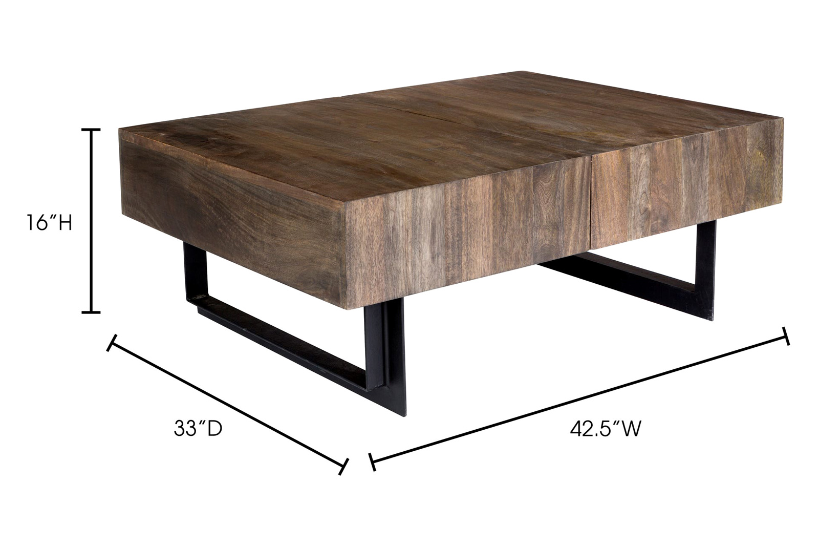 Moe's - Tiburon Storage Coffee Table in Brown