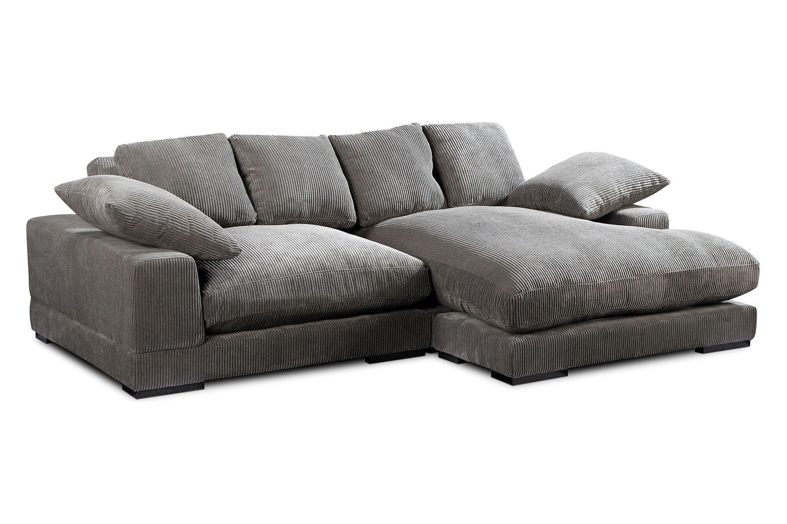 Moe's Plunge Sectional - Dark Gray