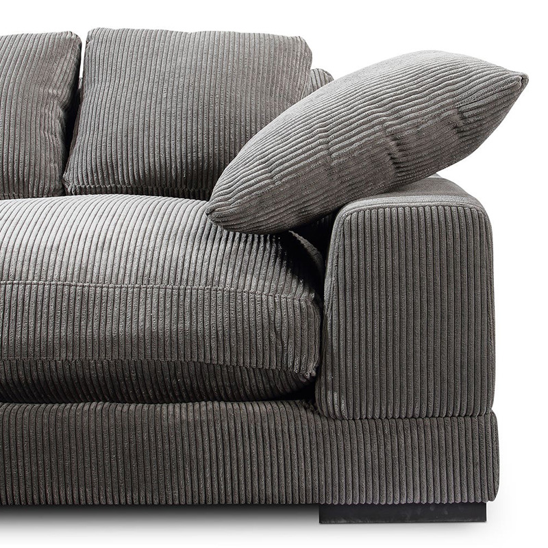 Moe's Plunge Sectional - Dark Gray