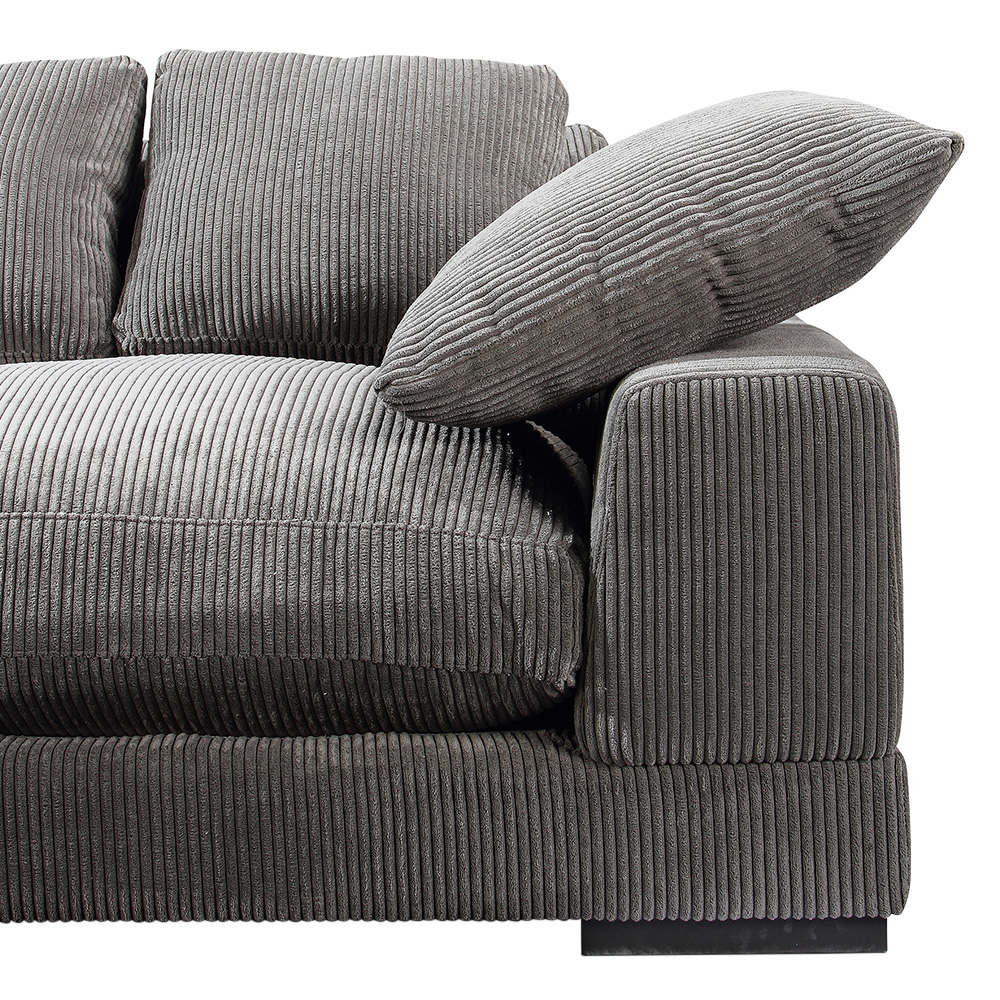 Moe's Plunge Sectional - Dark Gray