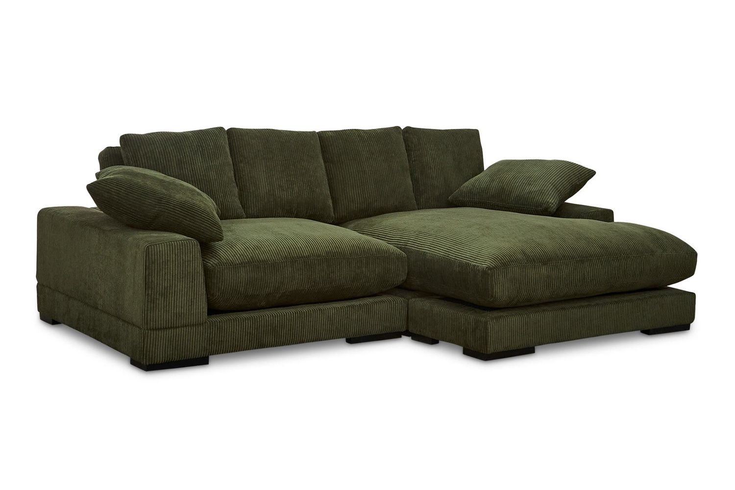 Moe's Plunge Contemporary Sectional - Dark Green