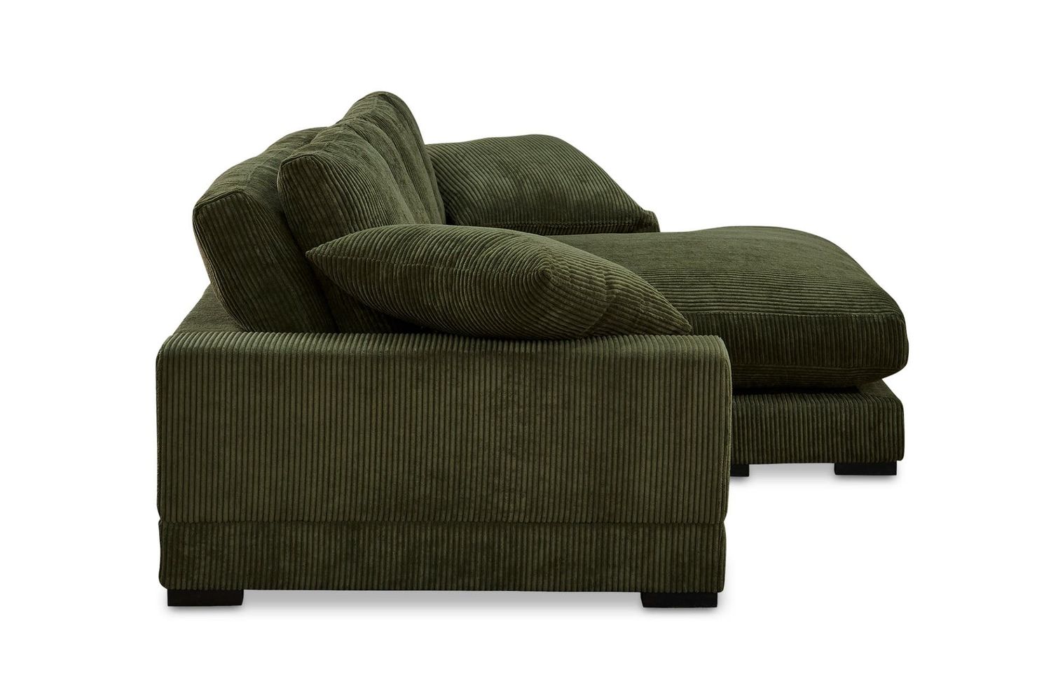 Moe's Plunge Contemporary Sectional - Dark Green