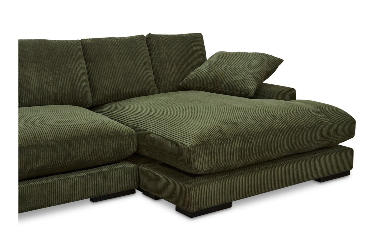 Moe's Plunge Contemporary Sectional - Dark Green