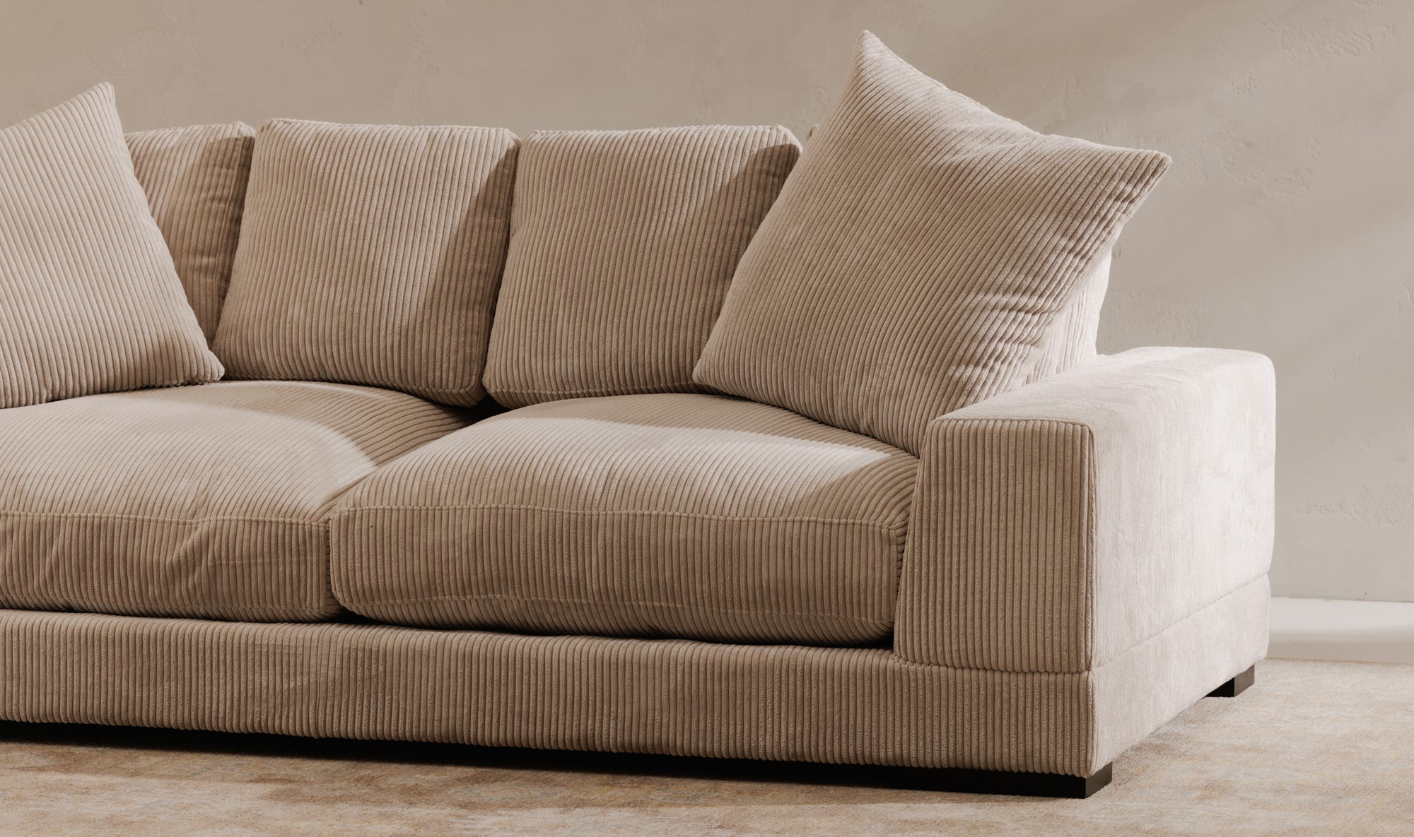 Moe's Plunge Contemporary Sofa - Cappuccino