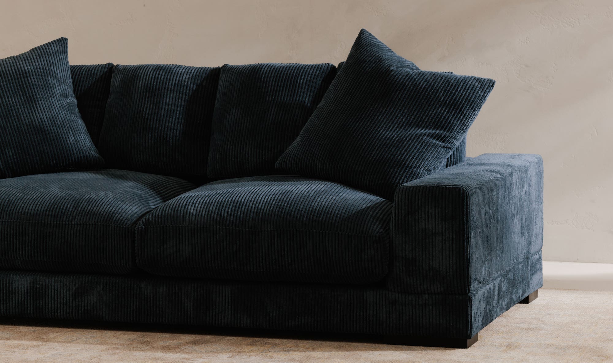 Moe's Plunge Contemporary Sofa - Navy