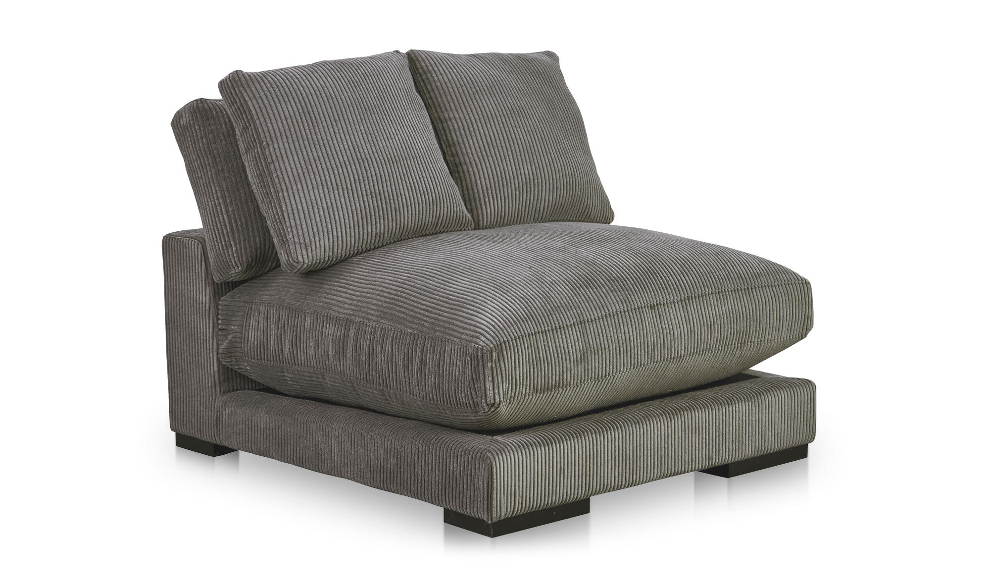 Moe's Plunge Contemporary Slipper Chair - Charcoal