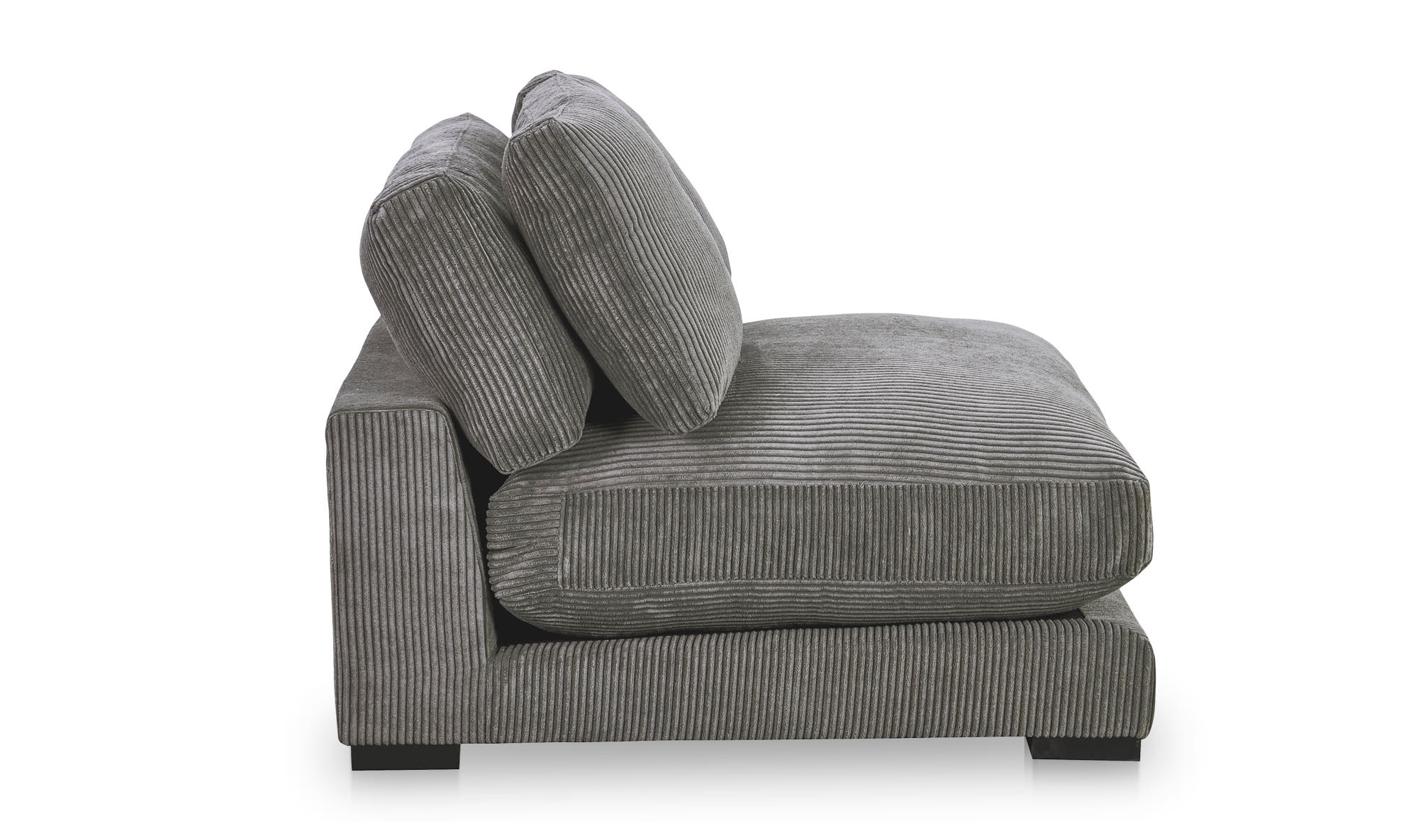 Moe's Plunge Contemporary Slipper Chair - Charcoal