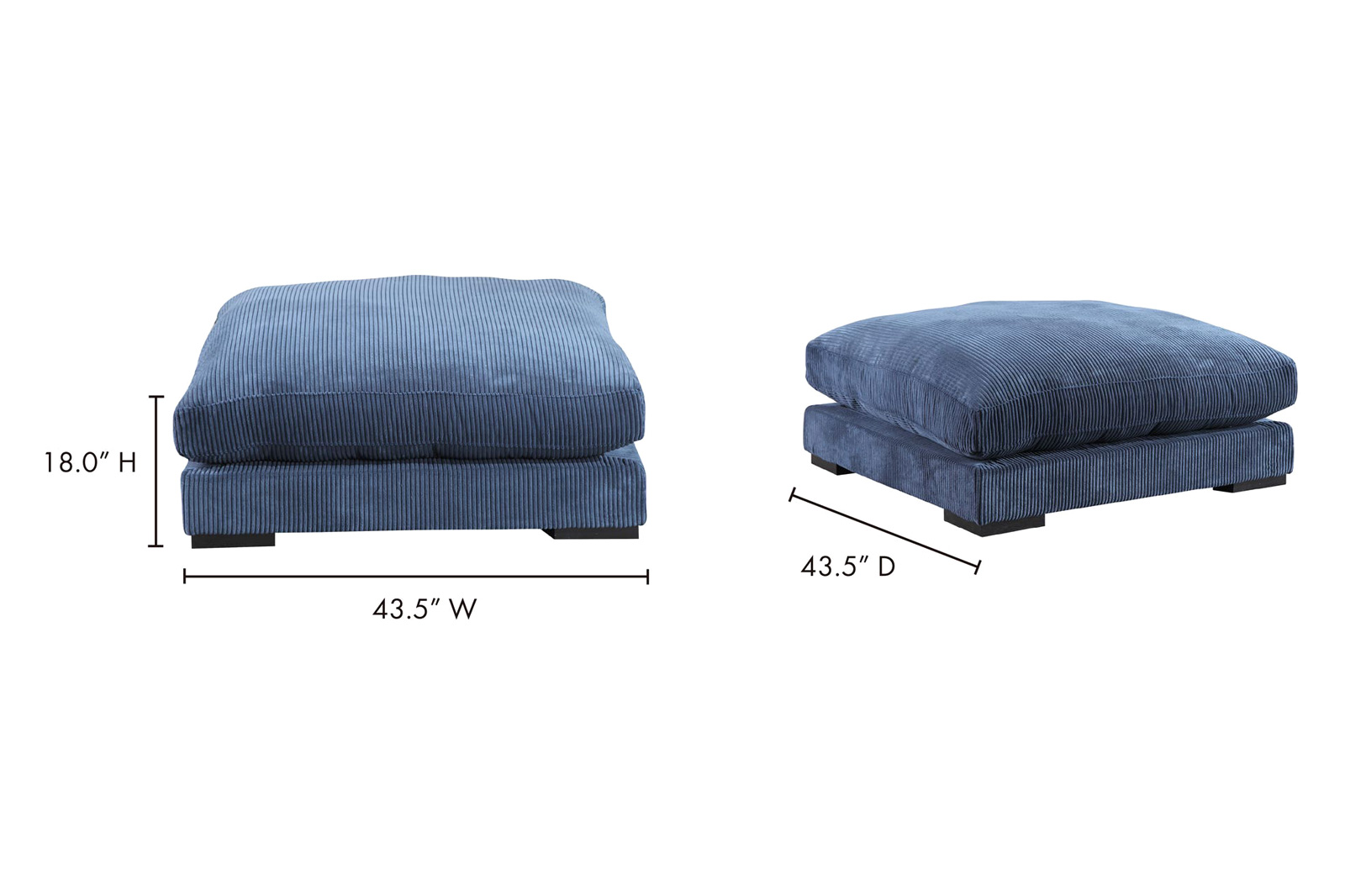 Moe's™ Tumble Ottoman - Navy Blue