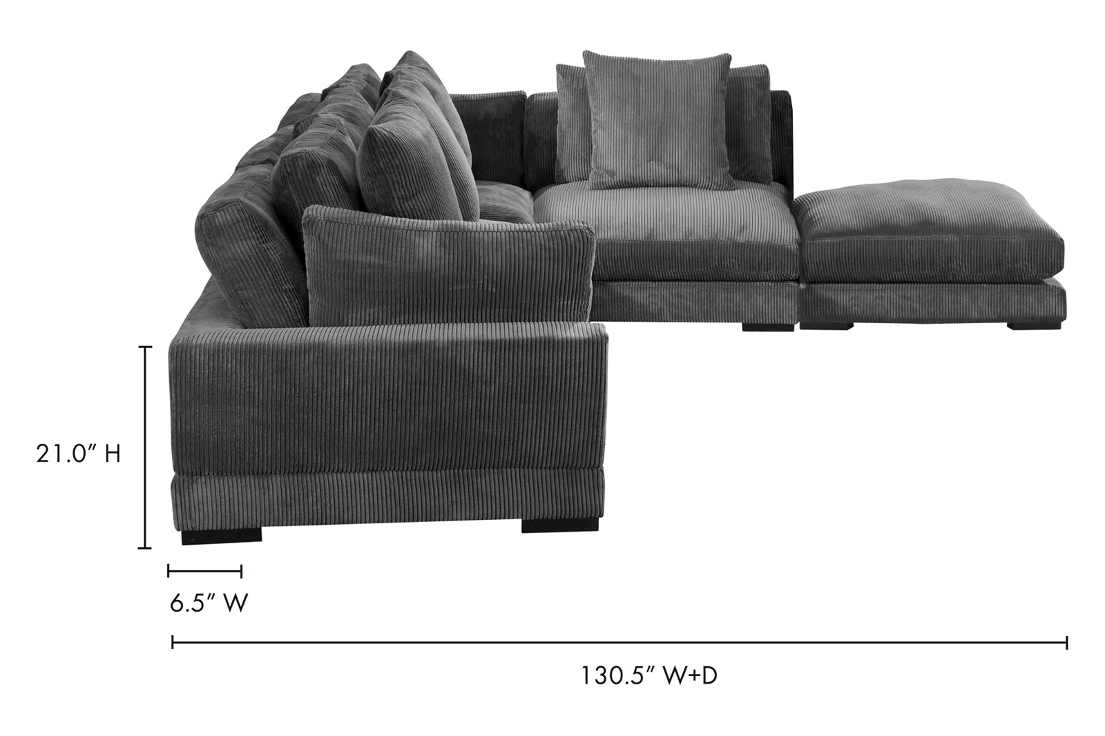 Moe's™ Tumble Dream Modular Sectional - Dark Gray