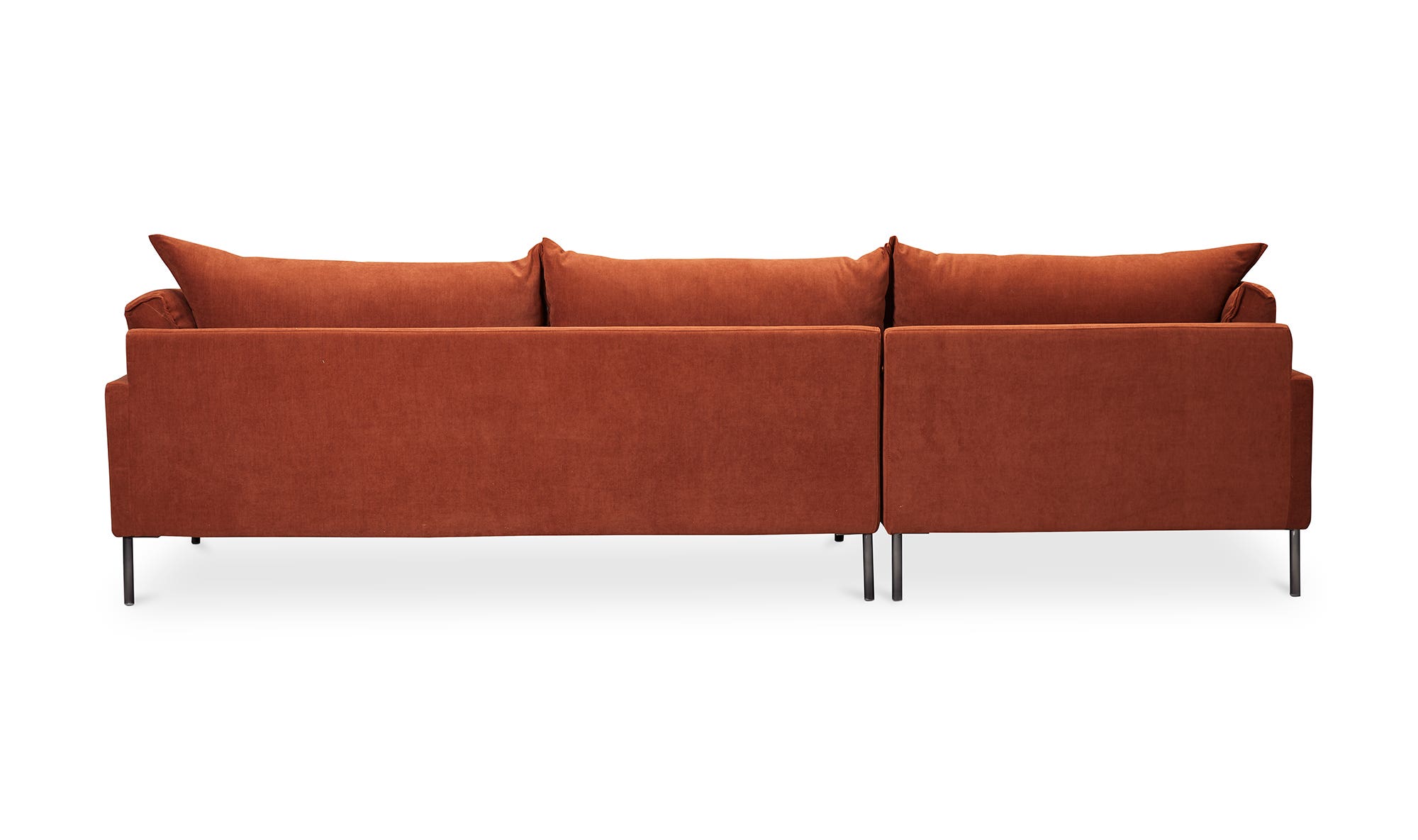 Moe's Jamara Scandinavian Left Facing Sectional - Burnt Auburn