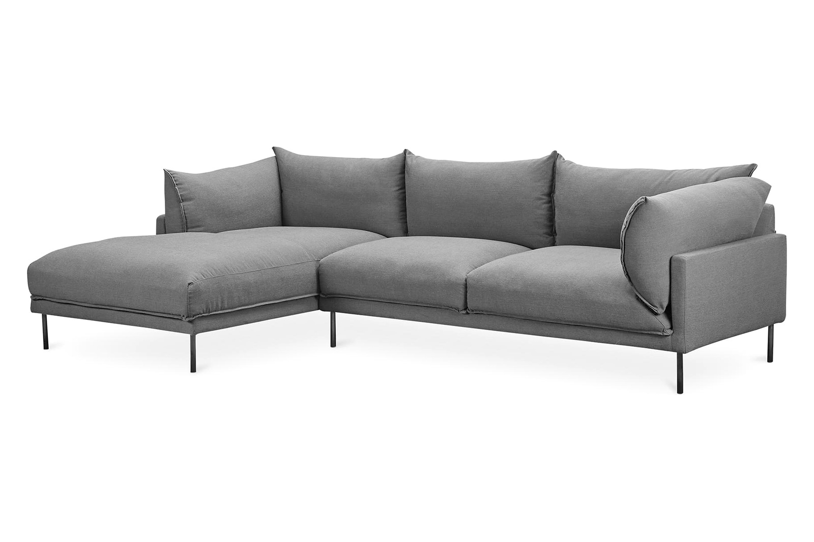 Moe's Jamara Scandinavian Left Facing Sectional - Charcoal Gray