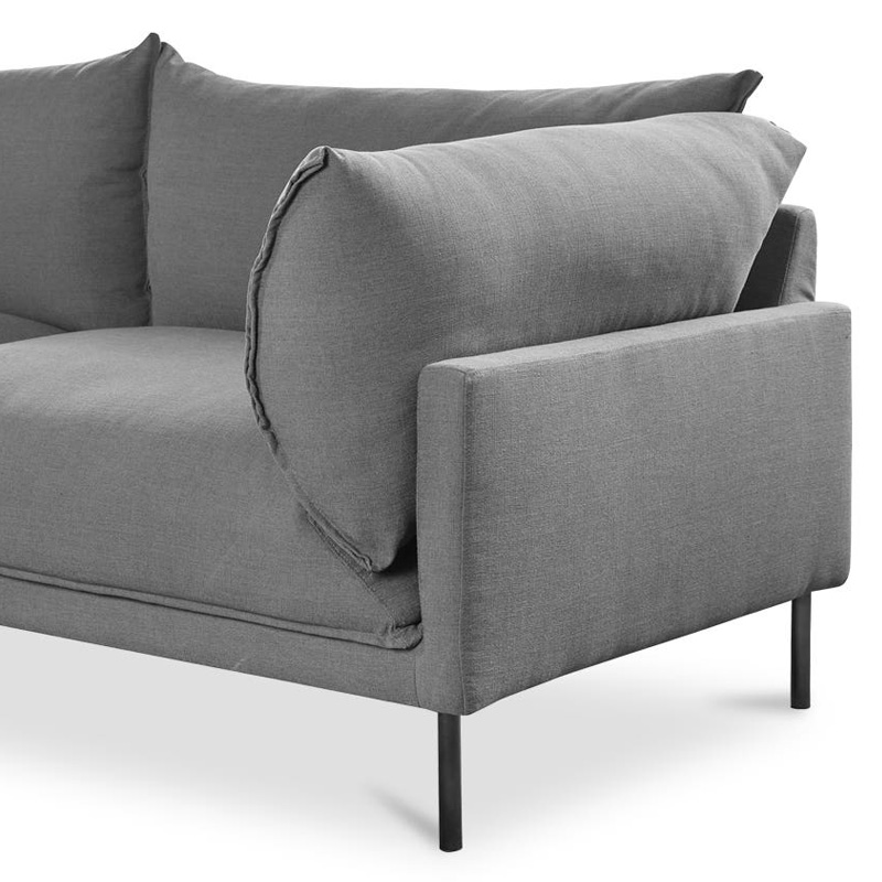 Moe's Jamara Scandinavian Left Facing Sectional - Charcoal Gray