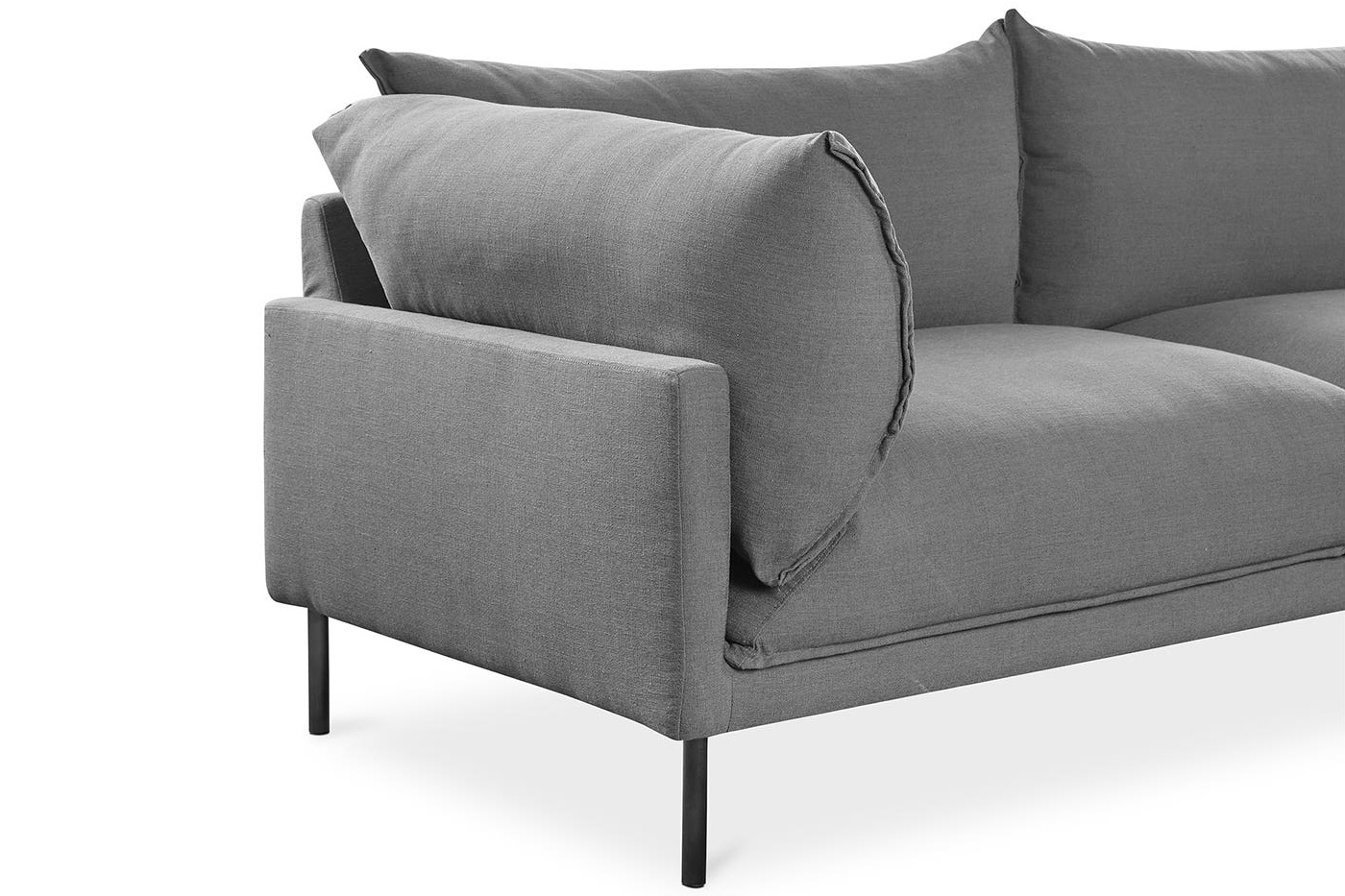 Moe's Jamara Scandinavian Right Facing Sectional - Charcoal Gray