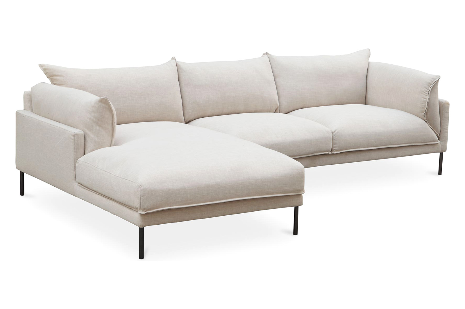 Moe's Jamara Scandinavian Left Facing Sectional - Sandy Beige