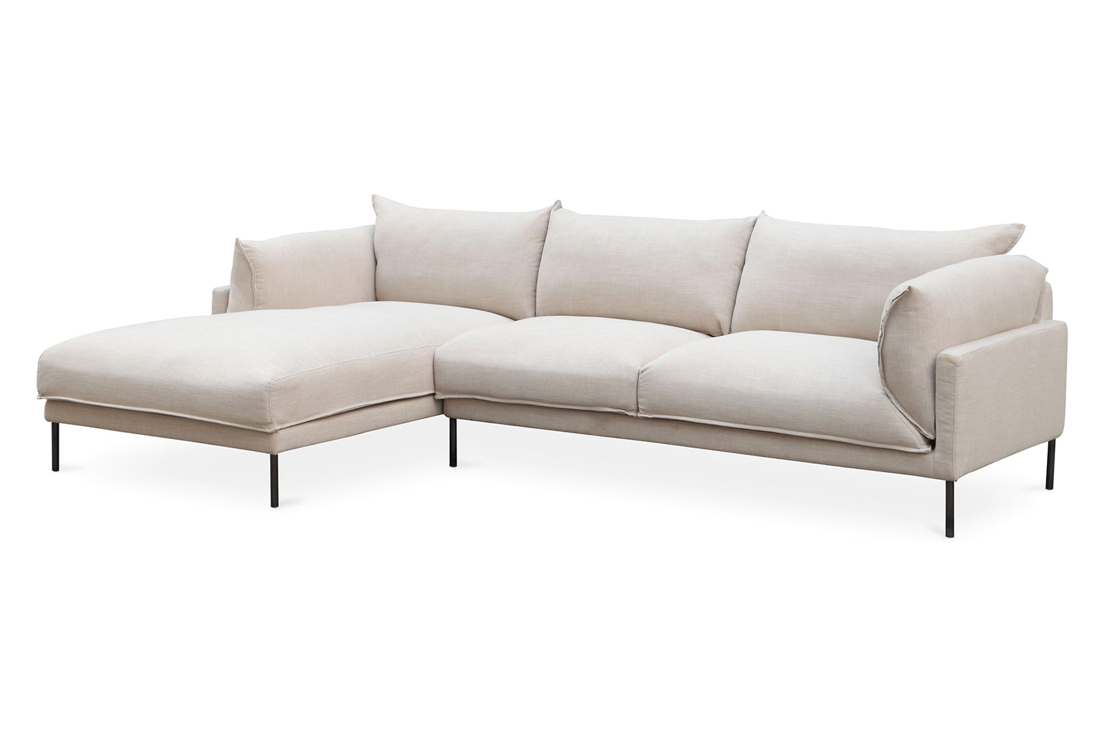 Moe's Jamara Scandinavian Left Facing Sectional - Sandy Beige