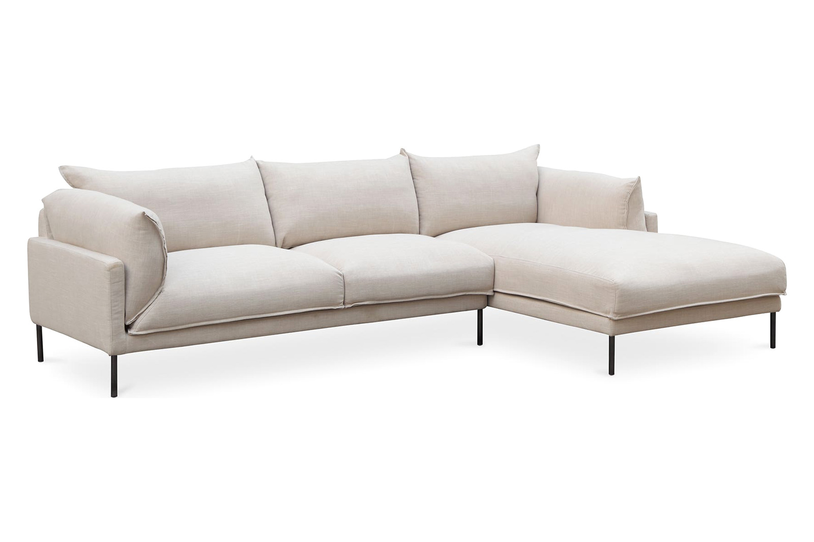 Moe's Jamara Scandinavian Right Facing Sectional - Sandy Beige