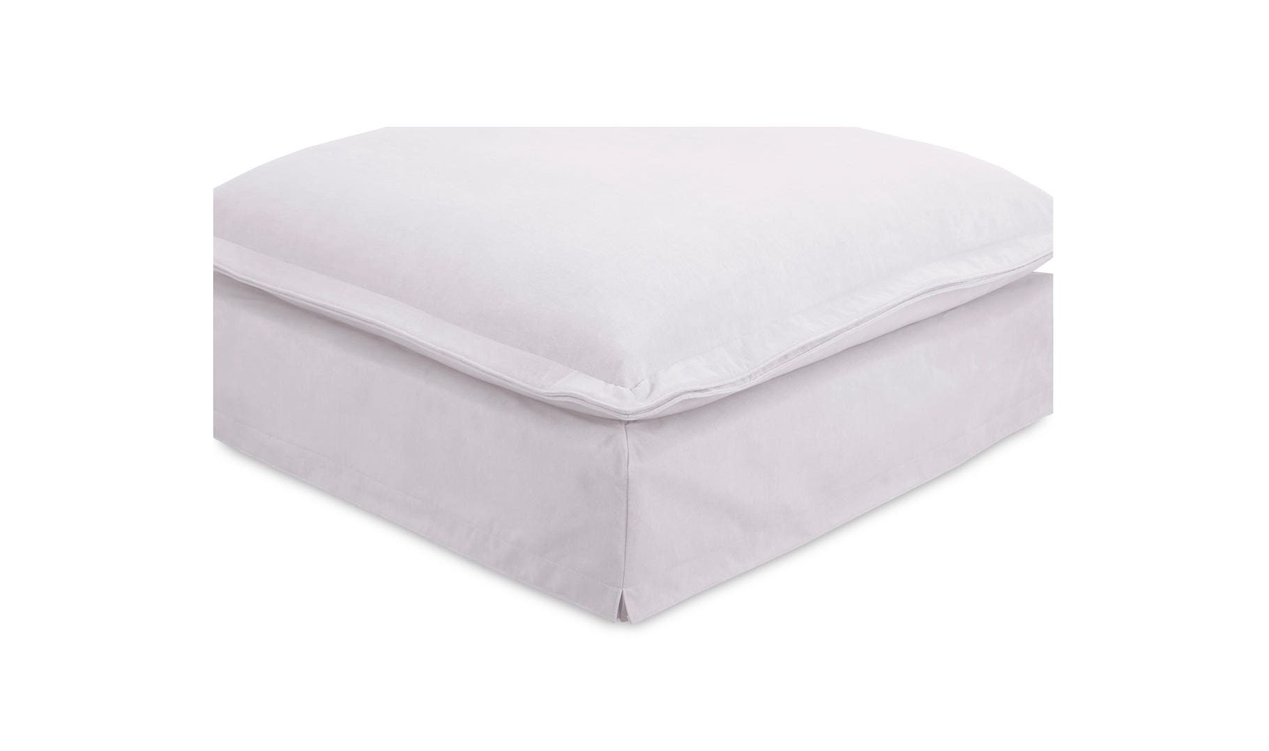 Moe's Olivia Rustic Ottoman - White