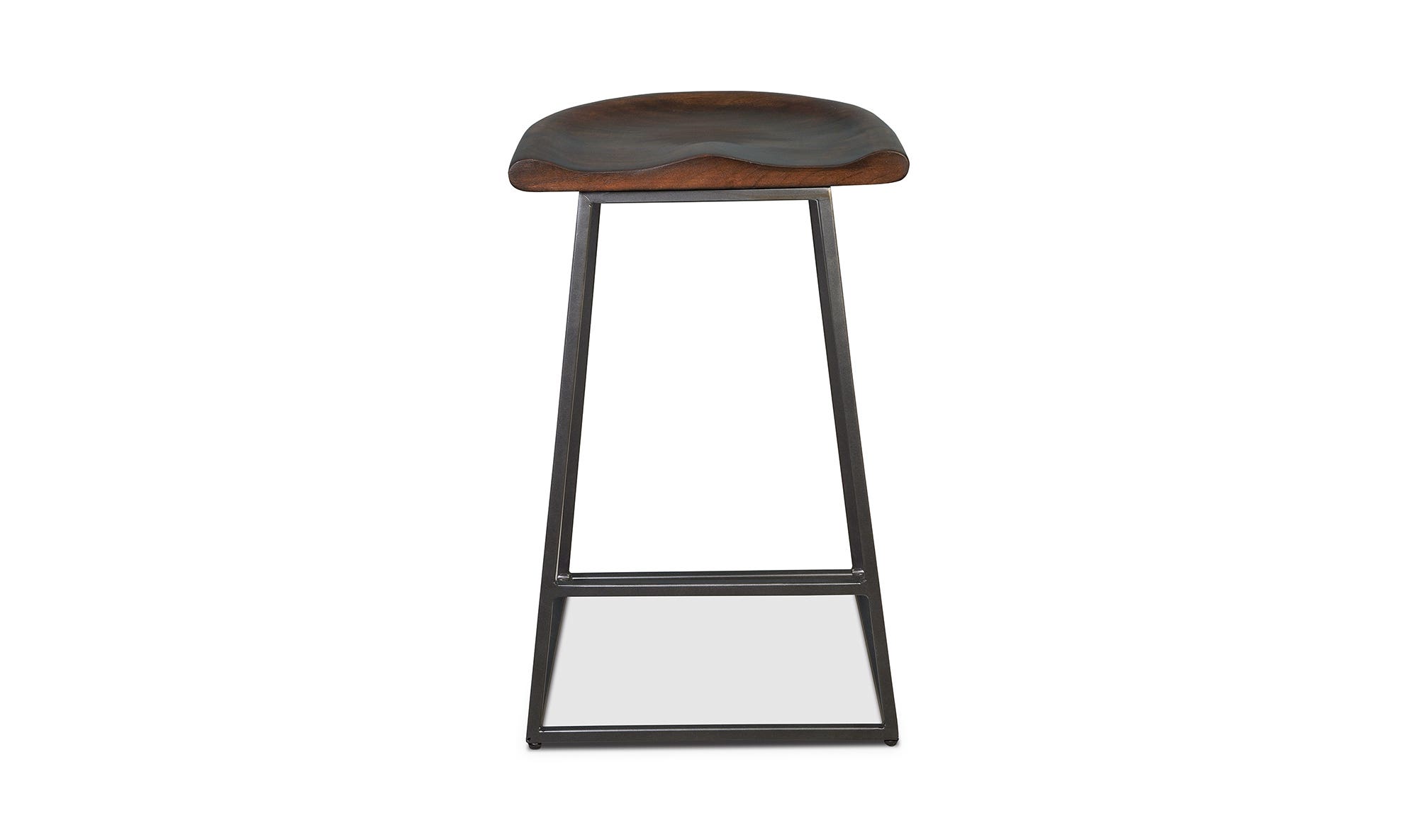 Moe's - Jackman Industrial Counter Stool Set of 2 in Dark Brown