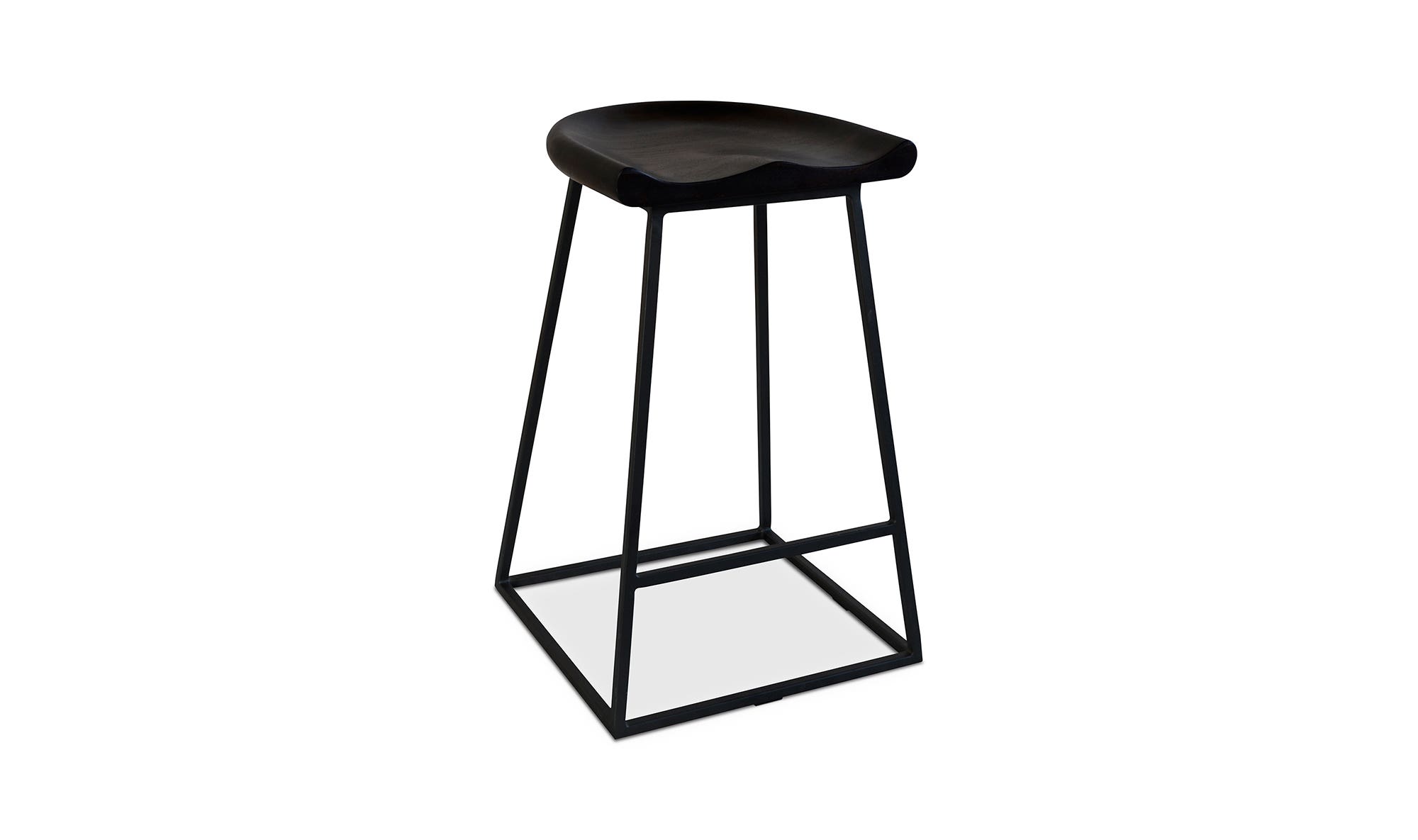 Moe's - Jackman Industrial Counter Stool Set of 2 in Dark Brown