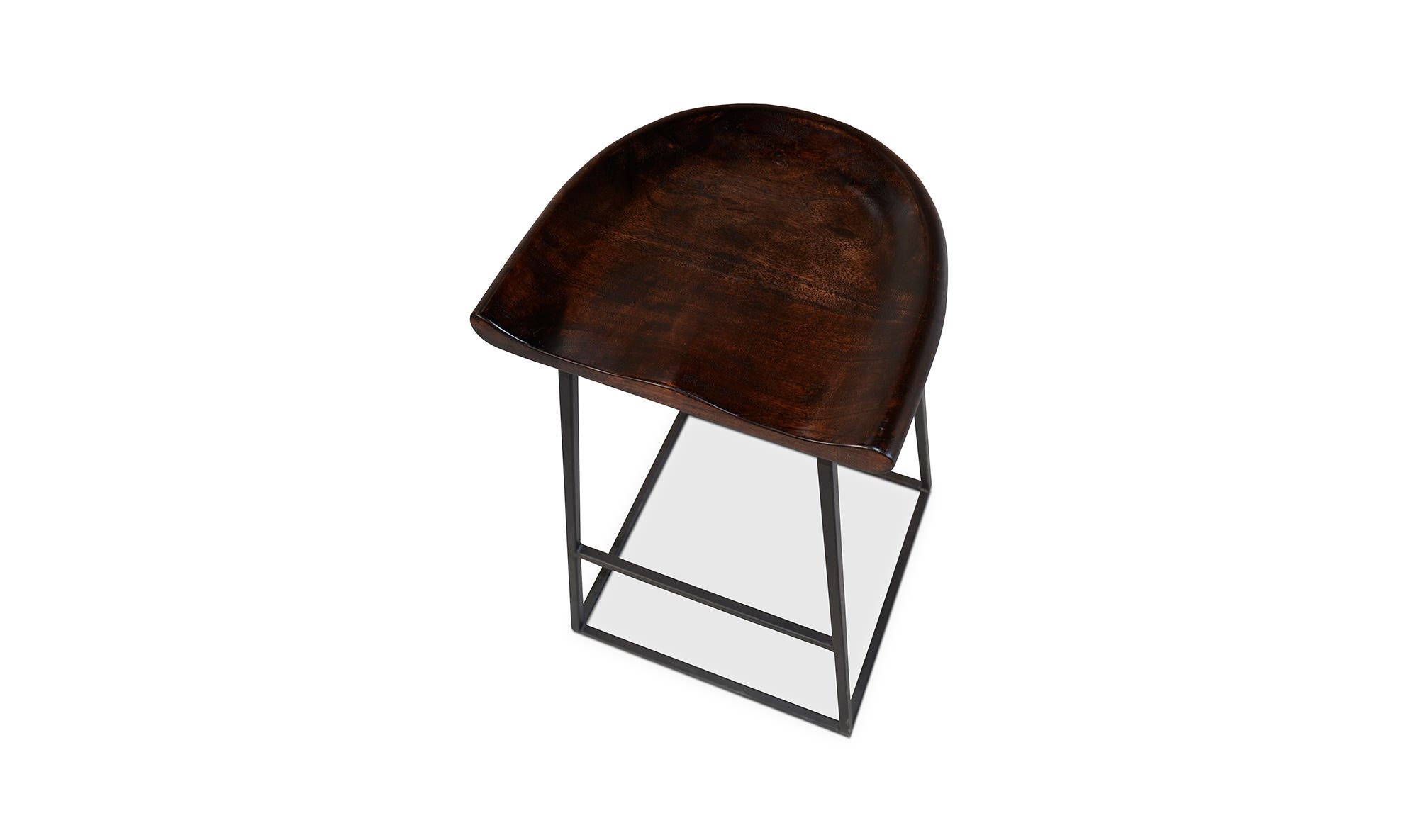 Moe's - Jackman Industrial Counter Stool Set of 2 in Dark Brown