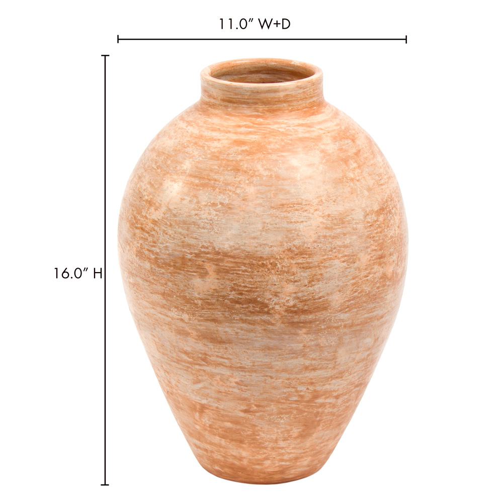 Moe's Dos Vase - Beige, Large