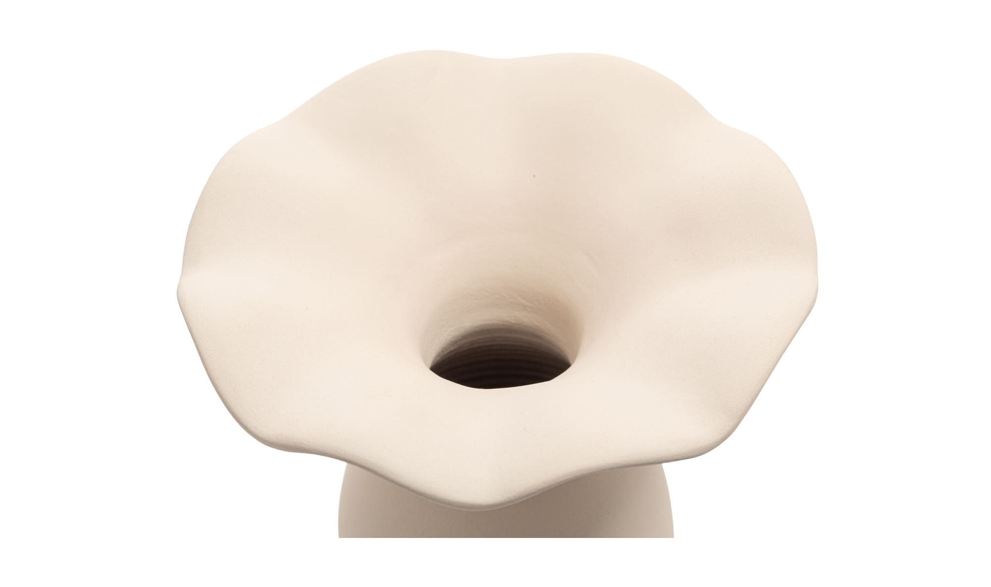 Moe's Ruffle Decorative Vessel - Ecru, 16in